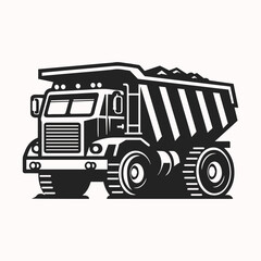 Sharp-edged Dump Truck Icon. Striking Vector Image © Stock Giant