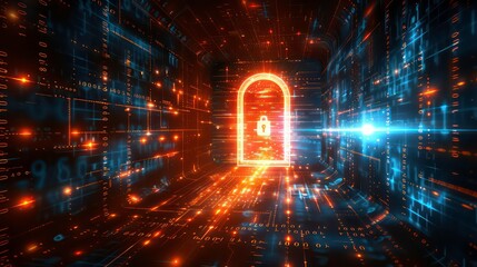 Obraz premium Protecting information and data through encryption, requiring a login with username and password for secure access to personal user information on the internet. Generative AI