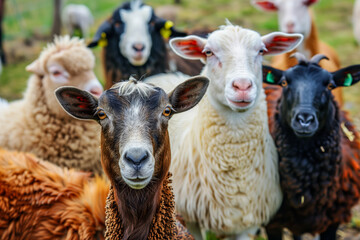 Fototapeta premium Farm animals sheep portrait