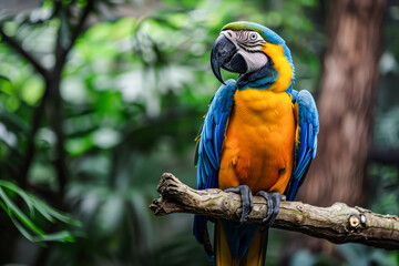 Parrot in its habitat