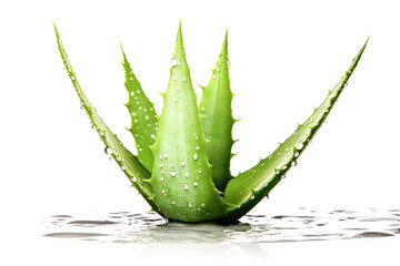 A green plant with droplets of water on it