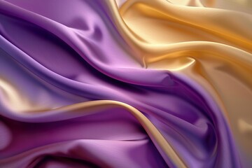 Obraz premium A purple and yellow fabric with a wave pattern
