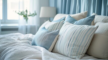 Bed Covered With Pillows