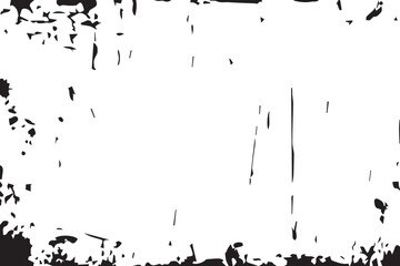 Grunge black and white pattern Monochrome particles abstract texture Background of cracks scuffs chips stains ink spots lines Overlay monochrome black and white vector illustration background texture
