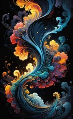 abstract background with swirls

