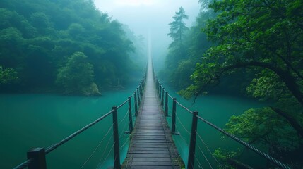 Obraz premium Uma ponte que liga dois lugares, representando a superação de obstáculos e a criação de conexões. Esta imagem simboliza união, progresso e a construção de caminhos