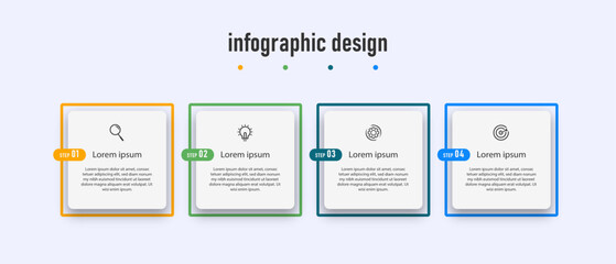 Element design presentation business infographic template with 4 options	