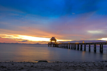 Fototapeta premium Koh yao yai island long exposure seascape in Phang Nga Thailand during sunset