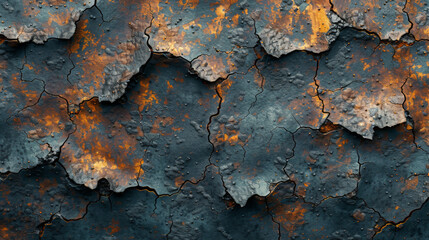 Distressed overlay texture of rusted peeled metal. grunge background. abstract halftone vector illustration