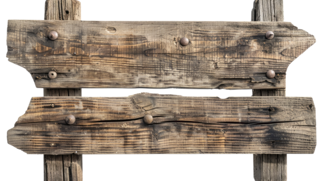 Wooden board on a transparent background