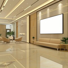 Large tv screen display monitor in clinic