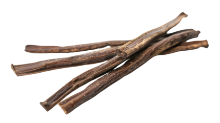 Vanilla sticks on a transparent background