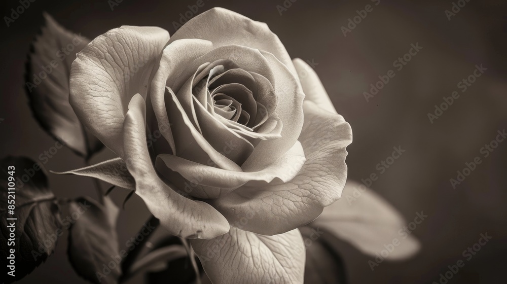 Canvas Prints an intimate macro photograph capturing the details of a rose against a romantic valentine s day back