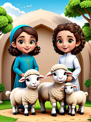 Baa-Baa and Friends: A Delightful 3D Sheep Cartoon Journey.The 3D Sheep Cartoon Series That Charms All.The Animated 3D Sheep Cartoon for All Ages