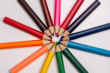 pencils isolated on white background