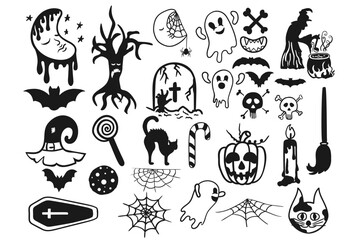 Obraz premium Halloween bundle svg, Spooky vibes svg, Halloween svg, spooky svg, Halloween Silhouette svg, Halloween svg, Witch Svg, Halloween Ghost svg, Halloween Clipart, Pumpkin svg