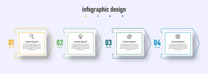 infographic design presentation business infographic template with 4 options	