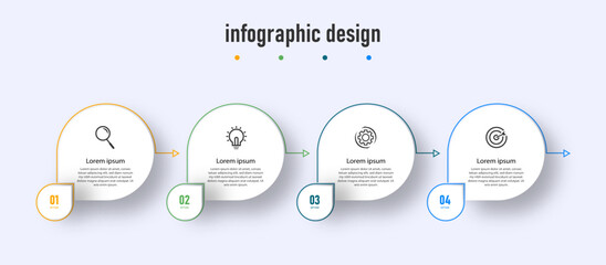 infographic design presentation business infographic template with 4 options	