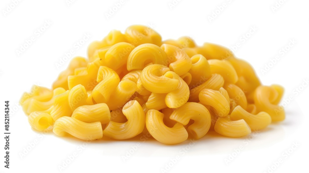 Wall mural close up image of a bunch of macaroni on a white background