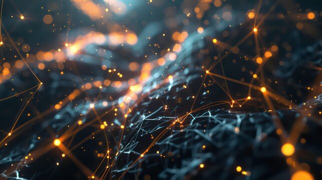 Glowing Nodes and Lines: Incorporate glowing nodes and connecting lines to add a sense of energy and movement. The glow effect can vary in intensity to create a dynamic and eye-catching visual.