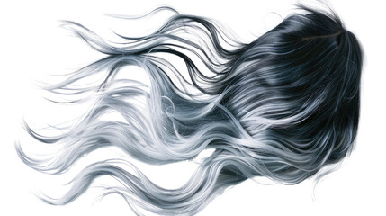 Wig on a transparent background