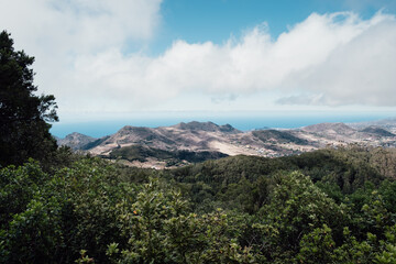 A majestic point of view from the Anaga with the sharp coastline of Tenerife
