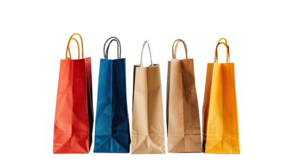 Shopping bags on a transparent background