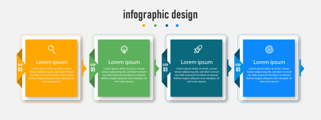 infographic design presentation business infographic template with 4 options	