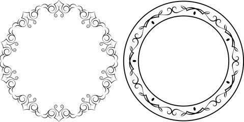 vector frames black on a white background