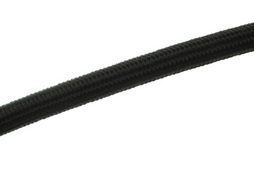Black Braided Electrical Cable Close-Up