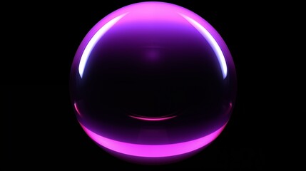 Mesmerizing Neon Sphere with Purple Luminescent Glow