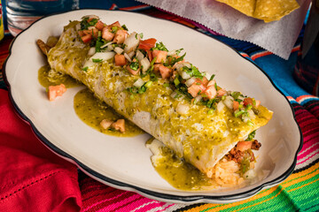 Burrito with fresh salsa