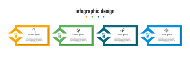 Simple infographic design presentation business infographic template with 4 options	
