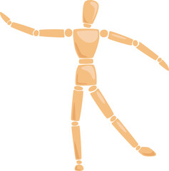 Wooden Man Manikin In Pose