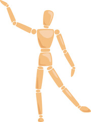 Wooden Man Manikin In Pose