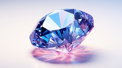 A stunning, multi-faceted gemstone displaying exquisite brilliance and colorful reflections.