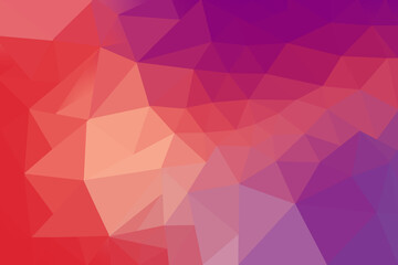 Gradient Low Poly Background in Red Pink and Purple for Design and Web Use