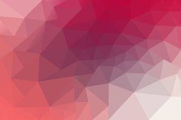 Low Poly Gradient Background with Shades of Pink Red and White for Web Design or Marketing