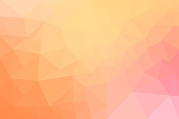 Warm Pastel Low Poly Gradient Background with Soft Yellow Orange and Pink Colors Vector Illustration