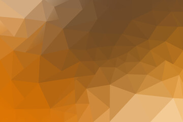 Low Poly Gradient Background with Warm Shades of Orange Brown and Beige for Digital Design Use