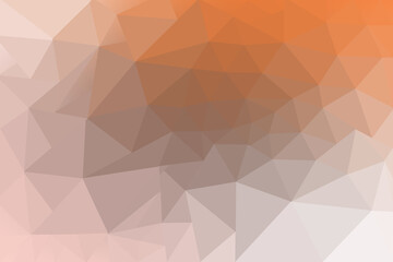 Gradient Low Poly Background with Shades of Orange Beige and Brown for Design Projects
