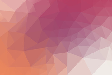 Low Poly Geometric Gradient Background in Shades of Pink Orange Red and Purple for Design Projects