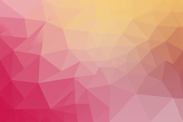 Abstract Low Poly Gradient Background in Red Pink and Yellow Tones for Design and Presentations