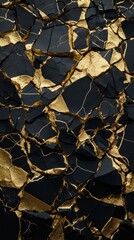 a black and gold marble texture with cracks