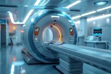 Obraz premium Modern MRI Machine in Hospital