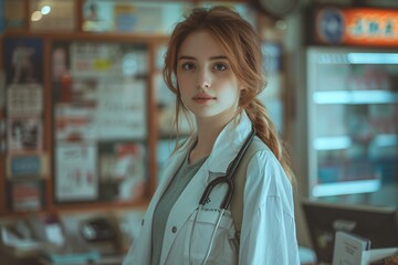 Obraz premium Female Doctor in Medical Setting