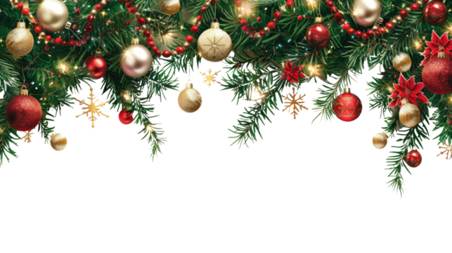 Christmas decoration transparent background