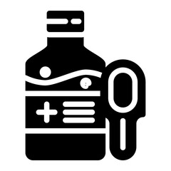 Syrup icon in  Glyph solid black fill style