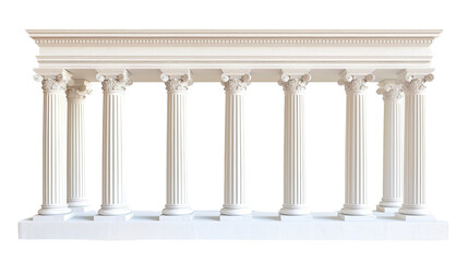 Obraz premium Greek columns on a transparent background
