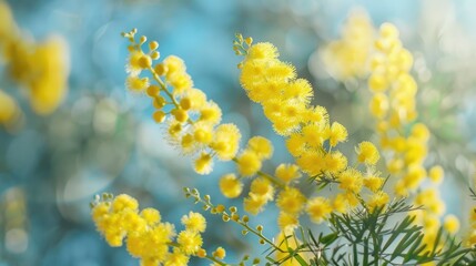 Fototapeta premium Blooming Mimosa Flowers